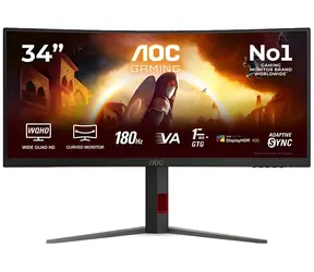34" AOC CU34G4CA černá / Monitor / VA / UWQHD / 180Hz / HDMI+DP