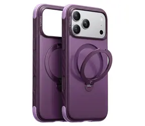 Torras Ostand Q3 Rugg fialová / Ochranný kryt / Apple iPhone 18 Pro / MagSafe / 360° stojánek