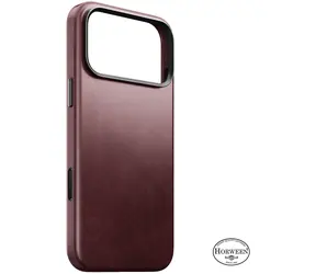 Nomad Traditional Leather Case burgundy (Horween) / Kožený kryt / pro Apple iPhone 17 Pro Max a 18 Pro Max / MagSafe