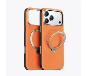Torras Ostand Q3 VegSkin oranžová / Ochranný kryt / Apple iPhone 18 Pro Max / MagSafe / stojánek 360°