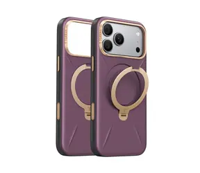 Torras Ostand Q3 VegSkin fialová / Ochranný kryt / Apple iPhone 18 Pro Max / MagSafe / stojánek 360°