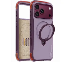 Torras Ostand Q3 Air Pro fialová / Ochranný kryt / iPhone 18 Pro Max / MagSafe / 360° stojánek