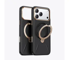 Torras Ostand Q3 VegSkin černá / Ochranný kryt / Apple iPhone 18 Pro / MagSafe / stojánek 360°