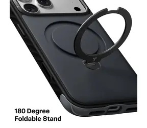 Torras Ostand Q3 Rugg černá / Ochranný kryt / Apple iPhone 18 Pro / MagSafe / stojánek 360°