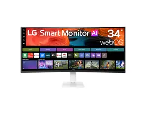34" LG 34U640SB-W bílá / Monitor / VA / WQHD 3440x1440 / 144Hz / zakřivený 1800R / repro