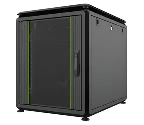 Lanview Data Line 12U černá / Stojanový rozvaděč / 19" / 600x1000x719 mm / nosnost 2000 kg / skleněné dveře