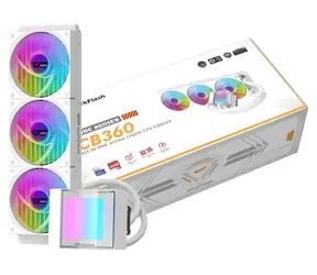 darkFlash CB360 bílá / AiO chladič CPU / 3x 120 mm / ARGB podsvícení / 800-1800 RPM / 28,5 dB / Intel + AMD