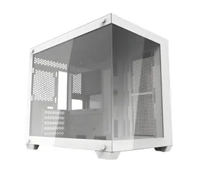 darkFlash C285MP bílá / Skříň PC / mATX / ITX / dvojité tvrzené sklo / bez ventilátorů / bez zdroje