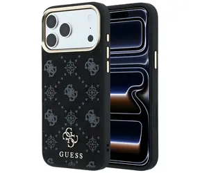 Guess Peony 4G Small Logo MagSafe černá / Zadní kryt / MagSafe / iPhone 17 a 18 Pro Max