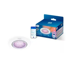 Philips WiZ bodové svítidlo GU10 bílá / Bodové svítidlo / GU10 / RGB+CCT žárovka / Wi-Fi/Bluetooth / 5 W