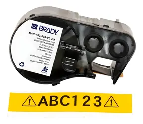 Brady štítky pro M410, BMP41, M510, BMP51, BMP53, M511 / Štítky do tiskárny / černý tisk / žlutý podklad / 19 mm