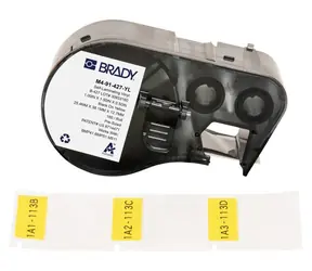 Brady B-427 Samolaminovací vinylové štítky žluté / Štítky do tiskárny / Vinyl / 25,4x38,1 mm / 180 ks