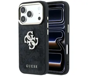 Guess 4G Big Strass Logo černá / Zadní kryt / iPhone 17 Pro Max/18 Pro Max