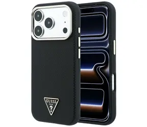 Guess Kevlar Triangle Logo MagSafe černá / Zadní kryt / MagSafe / iPhone 17 Pro