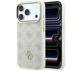 Guess Peony 4G Small Logo MagSafe béžová / Zadní kryt / MagSafe / iPhone 17 a 18 Pro Max