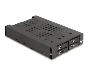 Delock 47111 / Výměnný rámeček / 4x M.2 NVMe SSD / 3,5" pozice / SFF-8612 / Zámek na klíč