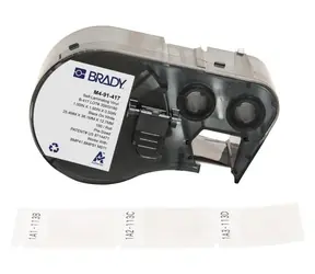 Brady B-417 samolaminovací vinylové štítky bílé / Štítky do tiskárny / Vinylové / 25,4x38,1 mm / 180 ks
