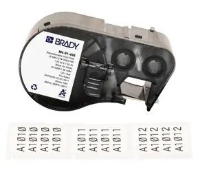 Brady Vinylové štítky CleanLift 25,4x38,1mm bílé / Štítky do tiskárny / Textilní vinyl / Pro označování kabelů
