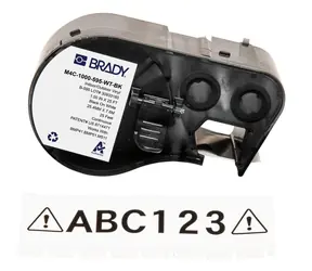 Brady páska M410/BMP41/M510/BMP51/BMP53/M511 černo-bílá / Páska do popisovače kabelů / vinylová / 2,54 cm
