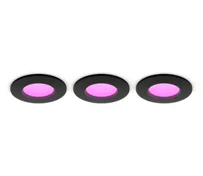 Hue LED Slim vestavné svítidlo S, White and Color Ambiance, 3 ks, černá
