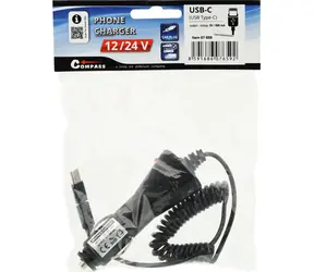 Compass Autonabíječka 12/24V Micro USB/USB-C / Autonabíječka / 800 mA / kabel 130 cm