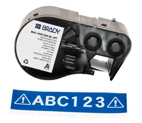 Brady páska pro tiskárny M410/BMP41/M510/BMP51/BMP53/M511 modrá/bílá / Páska do tiskárny štítků / Vinylová / 2,54 cm