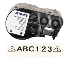 BRADY Páska do tiskárny štítků 25 mm černá/průhledná / pro tiskárny M410, BMP41, M510, BMP51, BMP53, M511 / vinylová