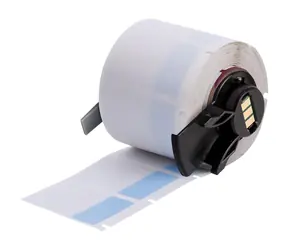 Brady samolaminující vinylové štítky pro M610 / Štítky do tiskárny / modro-průhledné / 3,99-8,1 mm / 250 ks