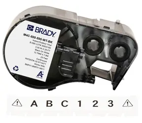 BRADY Páska do tiskárny štítků 12,7 mm černá/bílá / pro tiskárny M410, BMP41, M510, BMP51, BMP53, M511 / vinylová