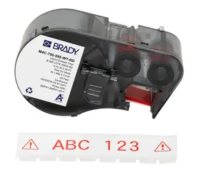 Brady páska pro tiskárny M410/BMP41/M510/BMP51/BMP53/M511 / Páska do tiskárny štítků / 19,1 mm / červeno-bílá