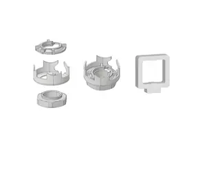 Calearo CAL-7131050 / Anténní adaptér / SHARK2 / otvor 20x20 mm / FIAT, Chrysler, Jeep, Dodge