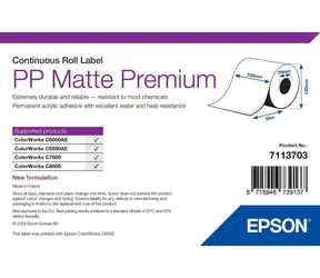 Epson Premium Matte Label 105 mm x 55 m / Etikety / Kontinuální role / bílá / voděodolné
