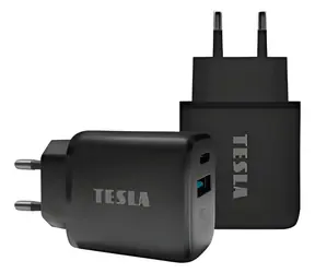 TESLA Power Charger T220 černá / Nabíječka / duální / 25 W / PD 3.0 / PPS
