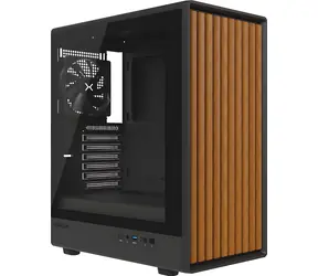 Krux Heliora / PC skříň Midi Tower / dřevěný front / 120mm PWM ventilátor / chladiče do 280mm