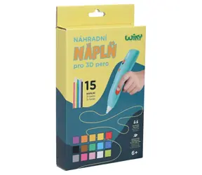 Wiky Náhradní náplně do 3D pera / 15 ks / 3 m / barevné / v krabici