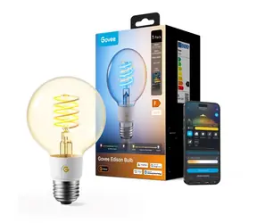 Govee R14C1 G80 Edison E27 / Chytrá LED žárovka / Wi-Fi + Bluetooth / Matter / 800 lm / 2700-6500 K