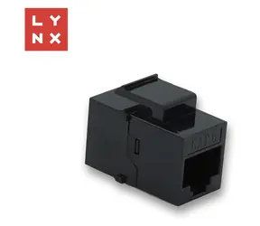 Lynx Keystone spojka UTP Cat6 černá / Keystone spojka / RJ45 8P8C / Nestíněná