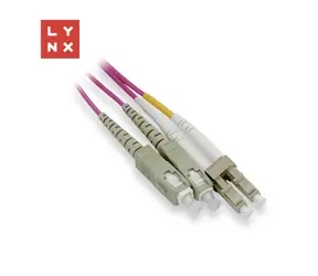LYNX LC-SC / Optický patch kabel / Duplex / 50/125 MM OM4 / 3 m