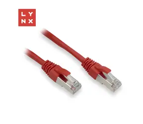 Lynx FTP patch kabel Cat5e červený / Patch kabel / FTP / 0,5 m / balení 10 ks