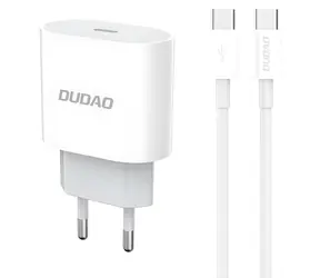 Dudao A14EUC síťová nabíječka s kabelem bílá / USB-C / 20W