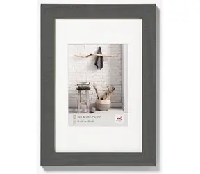 Walther Home HO130D šedá / Dřevěný foto rám / DIN A4 / 21×29,7 cm