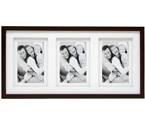 Deknudt S65KQ3 hnědá / Rámeček / dřevo / 3x 15x20 cm / s paspartou