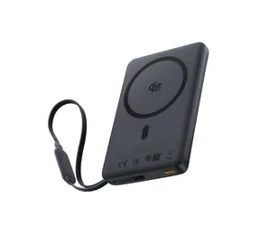 Baseus PicoGo Qi2.2 s kabelem USB-C 10000mAh 45W černá / Powerbanka / USB-C / Qi2.2 / Magnetické uchycení