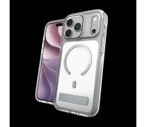 ZAGG Santa Cruz Snap stříbrná / Zadní kryt / Apple iPhone 18/17 Pro Max / MagSafe / Stojánek / Grafen