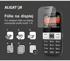 Aligator Zadní kryt + fólie na displej A830 / Sada 2v1 / TPU + ochranná fólie