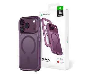AmazingThing Minimal Mag Drop Proof fialová / Kryt / Apple iPhone 18 Pro Max / MagSafe / Ochrana 3 objektivů