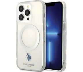 U.S. Polo MagSafe Collection pro Apple iPhone 15 Pro transparentní / Kryt na mobilní telefon / MagSafe