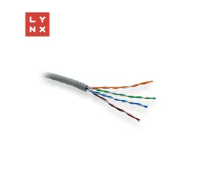 LYNX UTP kabel Cat5e / drát / LSOH / šedý / 305m