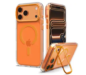 Spigen Ultra Hybrid Optik S MagSafe průhledná oranžová / Ochranný kryt / Apple iPhone 18 Pro/17 Pro / MagSafe / TPU+PC