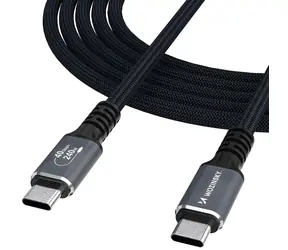 Wozinsky WPS-UY42S černá / Kabel USB-C - USB-C / USB4 / 40 Gb/s / PD 240 W / 2 m / 4K